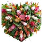 Paradis - Coeur fleurs tropicales